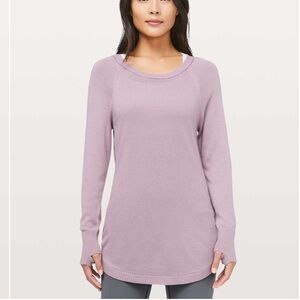 Lululemon Hello Aloe Pullover Sweater Size 10 Medium Purple Silk